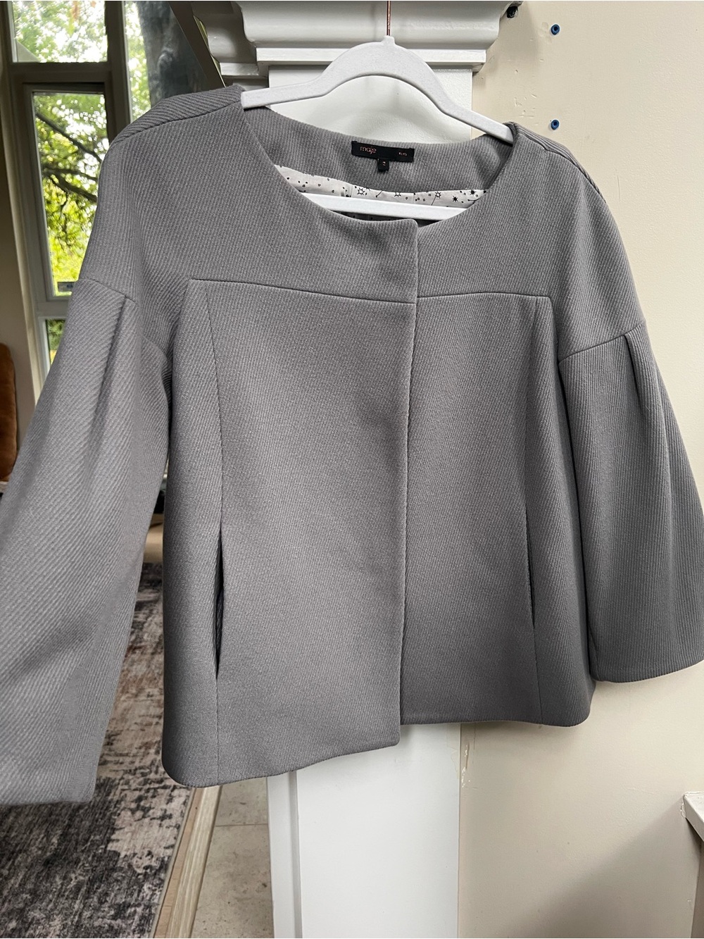 Maje collarless crop jacket - Picture 5 of 10